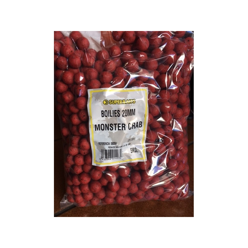 SUPERBAITS BOILIES 20MM MONSTER CRAB 5KG