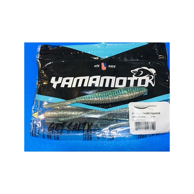 YAMAMOTO SHAD SHAPE 5" GREEN GIZZARD