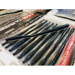 LIVE TARGET 5.5" STRAIGHT TAIL WORM BLACK BLUE