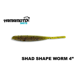 YAMAMOTO SHAD SHAPE 4" 297 GREEN PUMKING