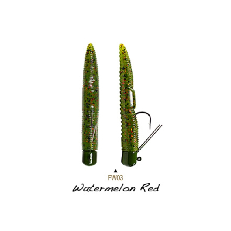 LUNKERHUNT WORM WATERMELON RED FLOTANTE