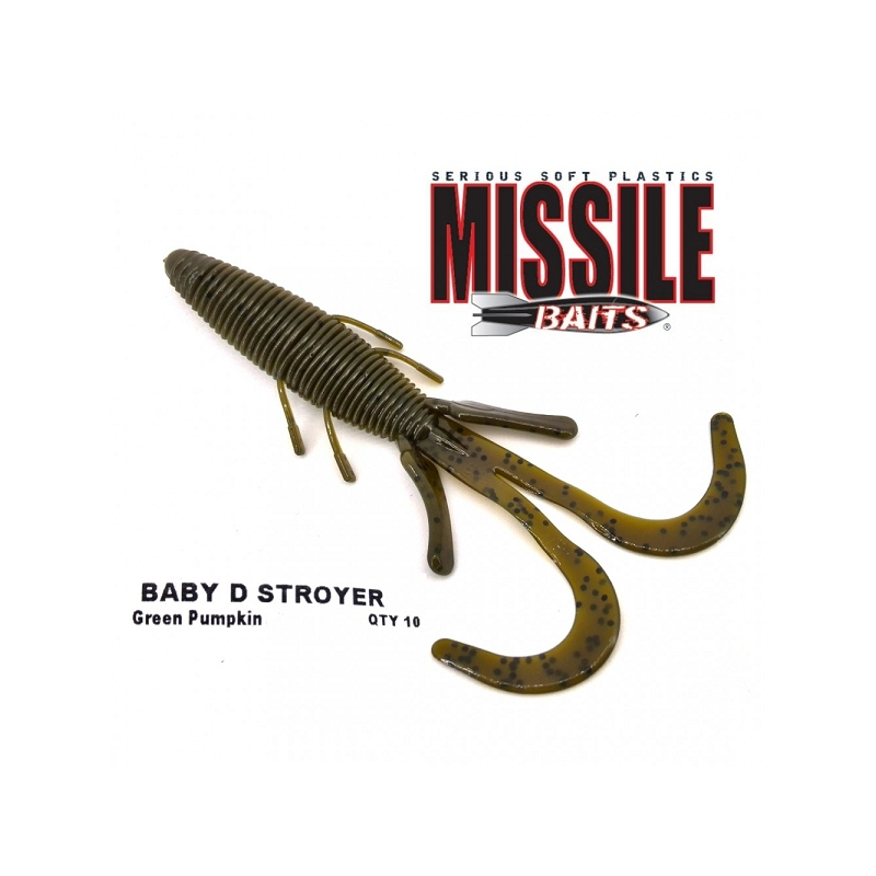 MISSILE BAITS BABY D STROYER GREEN PUMPKIN
