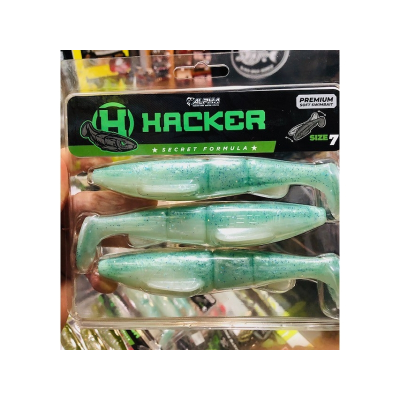 HACKER TALLA 7 15CM 3UNID 05 GREEN GLITTER