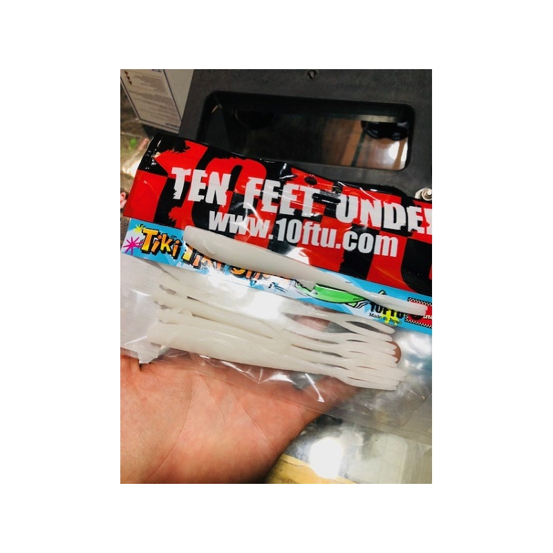 10FTU TIKI TIKI SHAD 4" WHITE